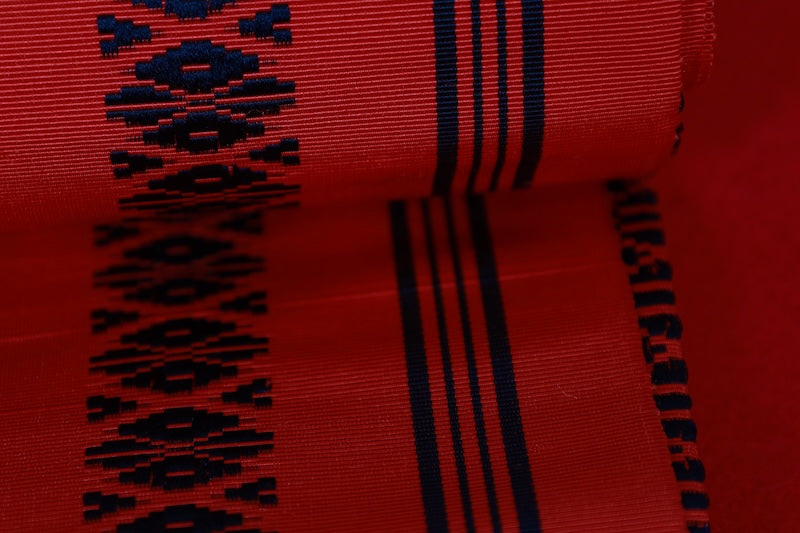Nagoya-obi sash belt red black New unused ?AZ93