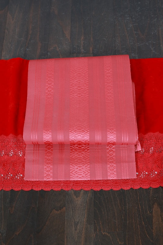 Nagoya obi used(sash), Hakata weave, sheer fabric, Kenjo pattern, plum blossom color, B1538