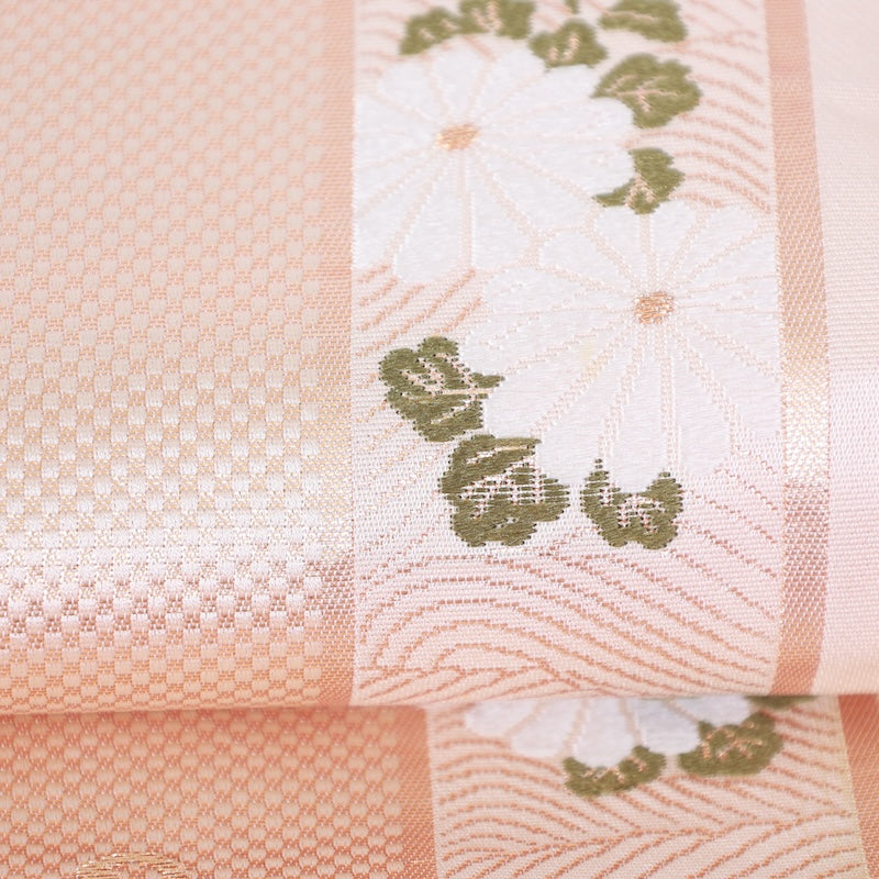 Japanese kimono used sash belt (hukuro-obi) 100% silk  /  T327