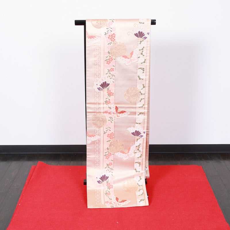 Japanese kimono used sash belt (hukuro-obi) 100% silk  /  T327