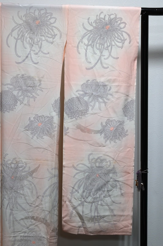 Nagajuban (long under-kimono) pink light purple white Untailored /AZ124