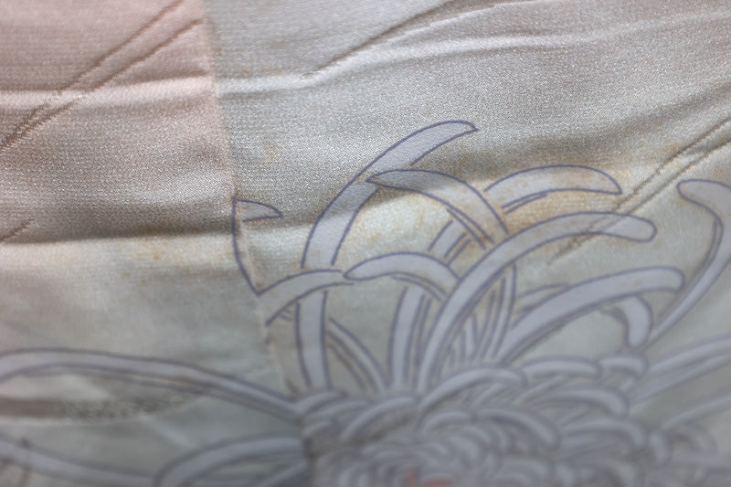 Nagajuban (long under-kimono) pink light purple white Untailored /AZ124