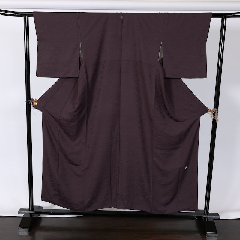 Japanese kimono used <iromuzi> M-size  silk 100% /B718