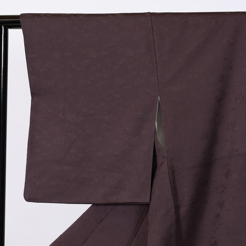 Japanese kimono used <iromuzi> M-size  silk 100% /B718