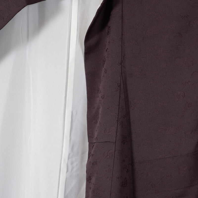 Japanese kimono used <iromuzi> M-size  silk 100% /B718