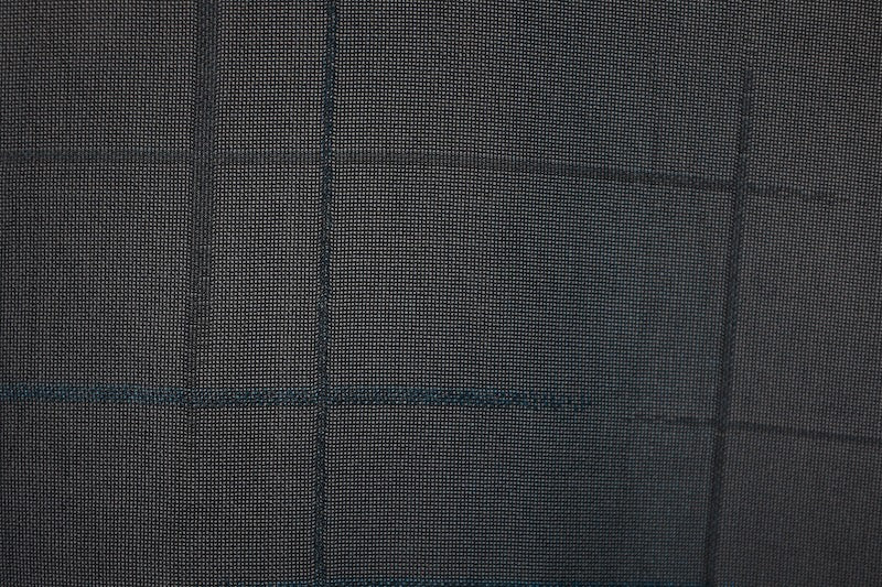 Summer kimono used, Nishijin weave, patterned gauze, black and blue, broken check pattern, B1556
