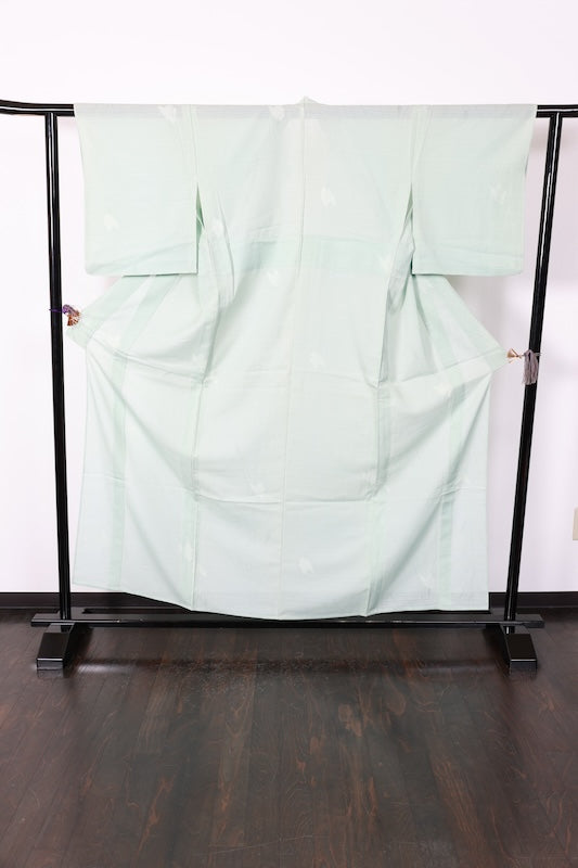 Summer Komon used ( kimono fabric), Peppermint, Monsha (sha-like fabric), Floral pattern, B1548