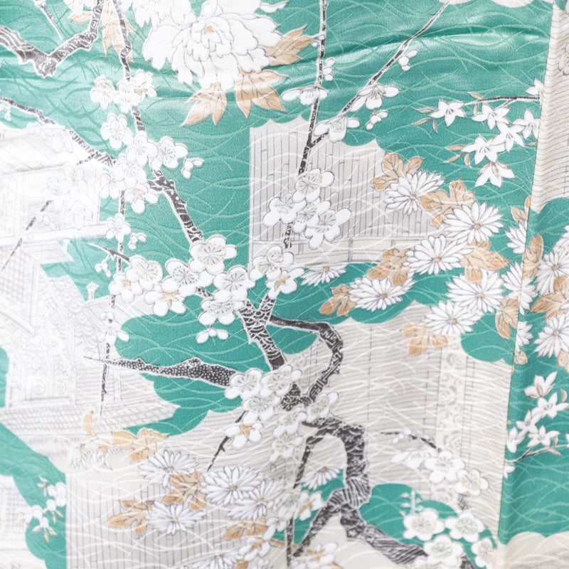 Japanese kimono used(Komon)M Size 100%tetoronA213