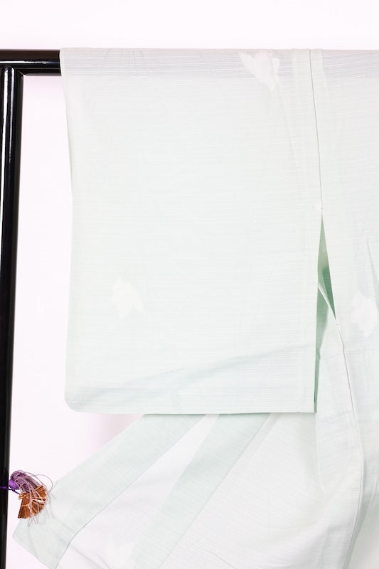 Summer Komon used ( kimono fabric), Peppermint, Monsha (sha-like fabric), Floral pattern, B1548