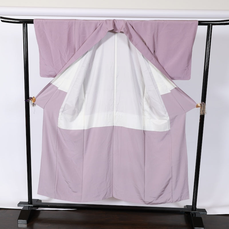 Japanese kimono used <Tsumugi> M-size  silk 100% /B714