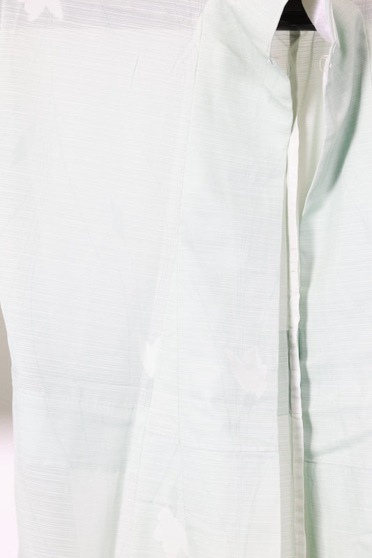 Summer Komon used ( kimono fabric), Peppermint, Monsha (sha-like fabric), Floral pattern, B1548