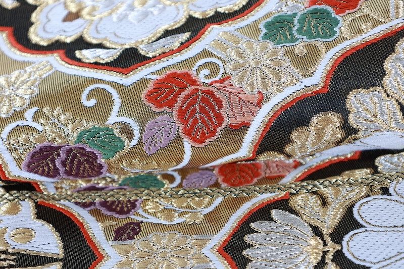 Japanease kimono sash belt used(fukuroobi)silk100%/K31