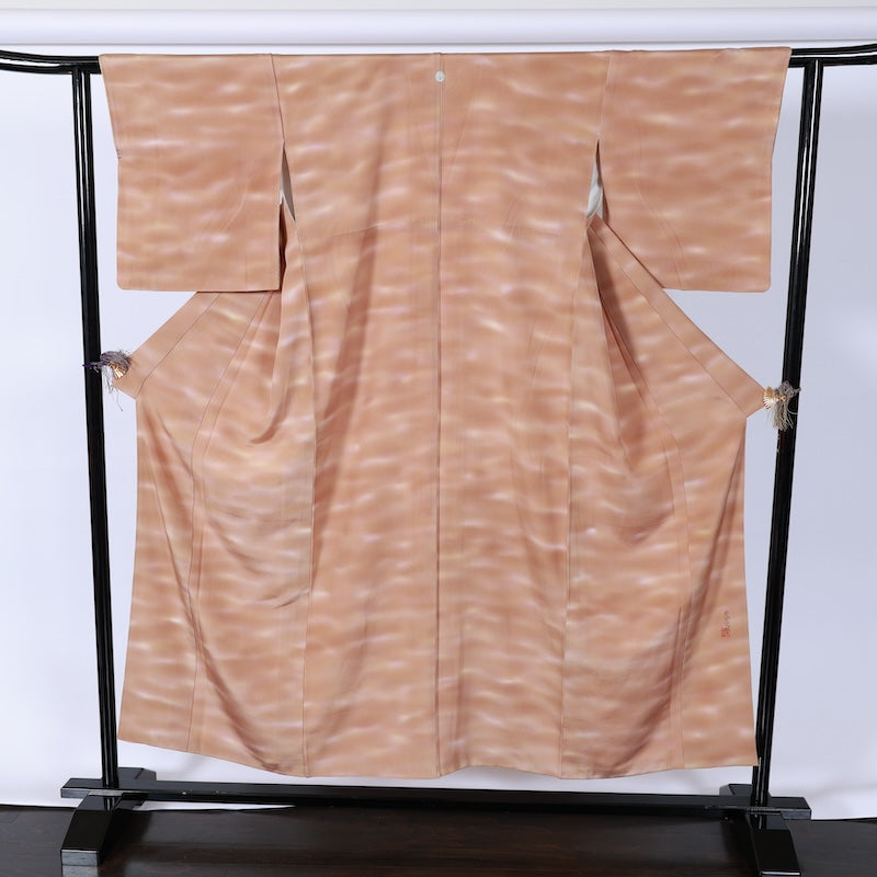Japanese kimono used <Iromuzi> M-size  silk 100% /B737