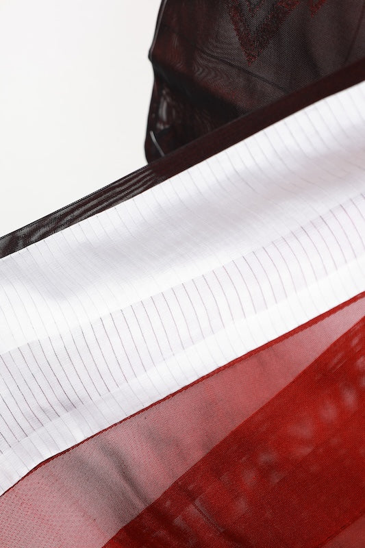 Summer kimono, brand new, unused, Nishijin weave, patterned gauze, black and red diamond pattern, B1547