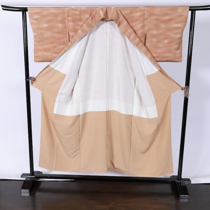 Japanese kimono used <Iromuzi> M-size  silk 100% /B737