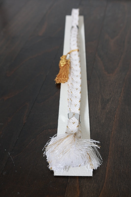Obi decration (Obishime,Obiage) 2 piece set white gold /RR3