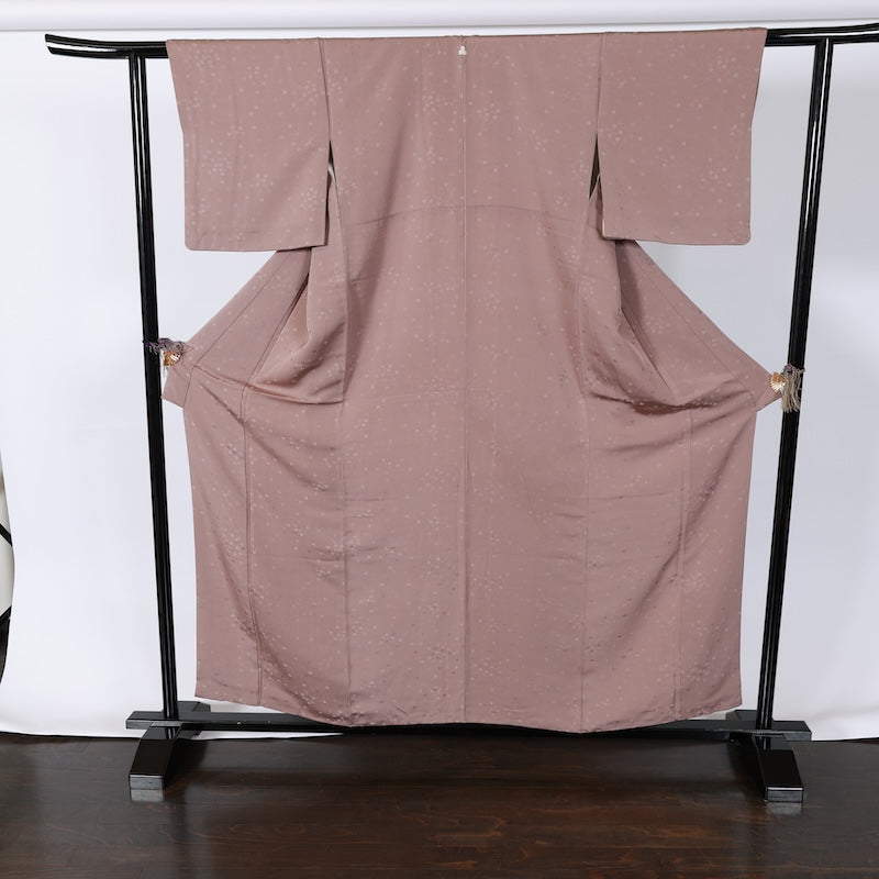 Japanese kimono used <iromuzi> L-size  silk 100% /B734