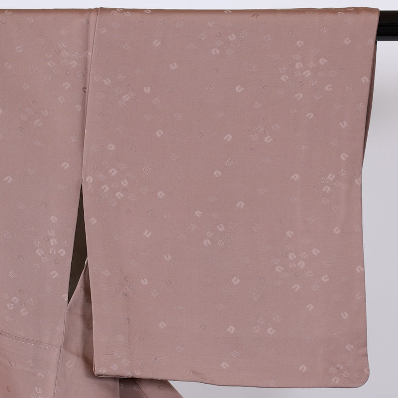 Japanese kimono used <iromuzi> L-size  silk 100% /B734
