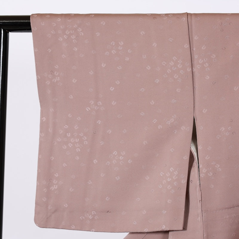Japanese kimono used <iromuzi> L-size  silk 100% /B734