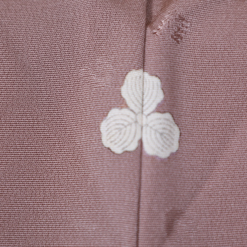 Japanese kimono used <iromuzi> L-size  silk 100% /B734