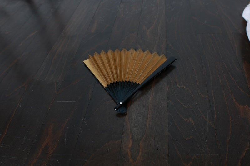 Obi decration (Obishime,Obiage) Sensu(folding fan) 3 piece set white gold /RR2