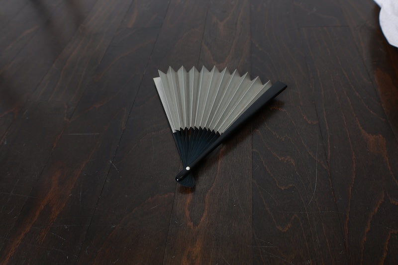 Obi decration (Obishime,Obiage) Sensu(folding fan) 3 piece set white gold /RR2