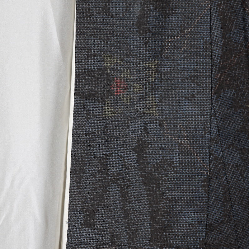 Japanese kimono  (Tsumugi) M-size 100% silk  / B61