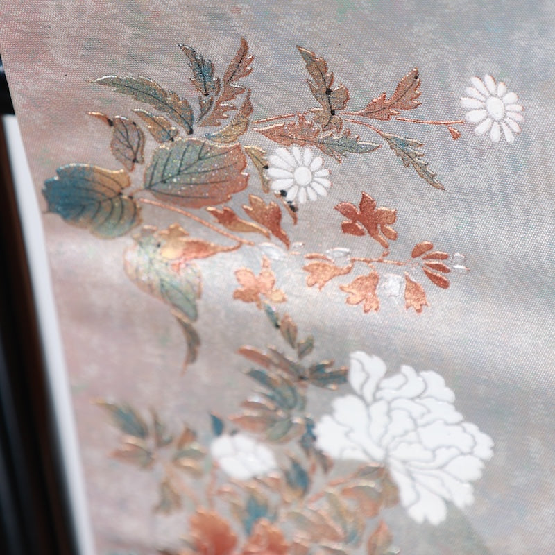 Japanese kimono used sash belt (nagoya-obi) 100% silk  /  T349