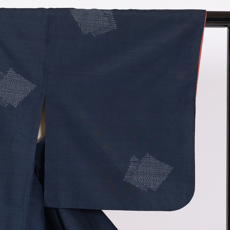 Japanese kimono  (Tsumugi) M-size 100% silk  / B64