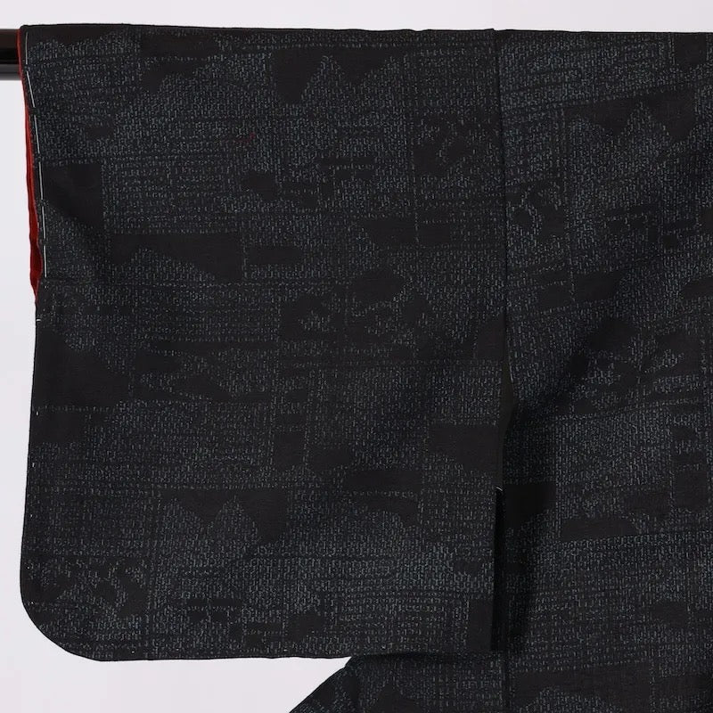 Japanese kimono used <Tsumugi> Msize  silk 100% /K404