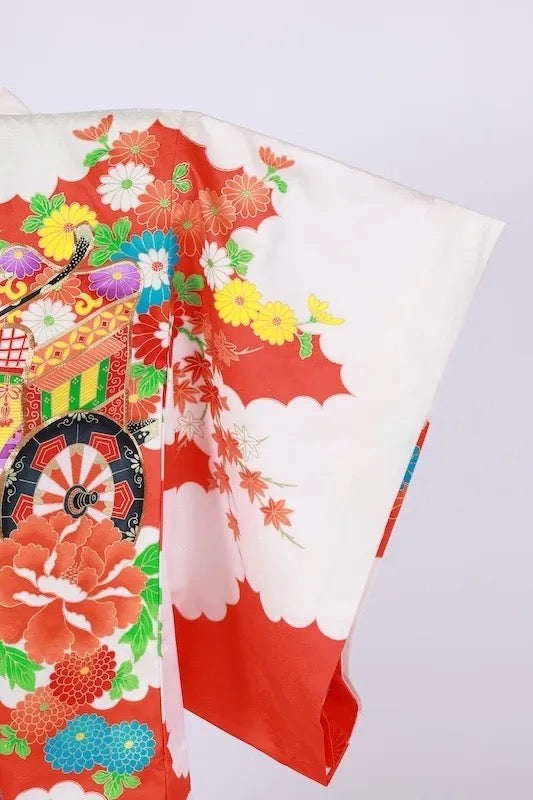 Antique Japanese baby Kimono 100% silkk413