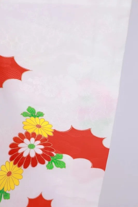 Antique Japanese baby Kimono 100% silkk413