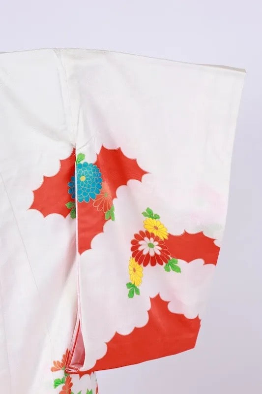 Antique Japanese baby Kimono 100% silkk413