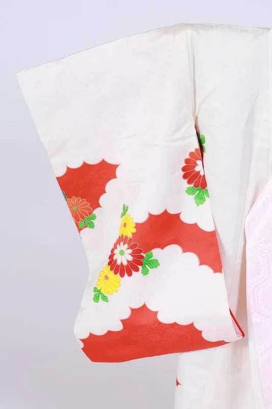 Antique Japanese baby Kimono 100% silkk413