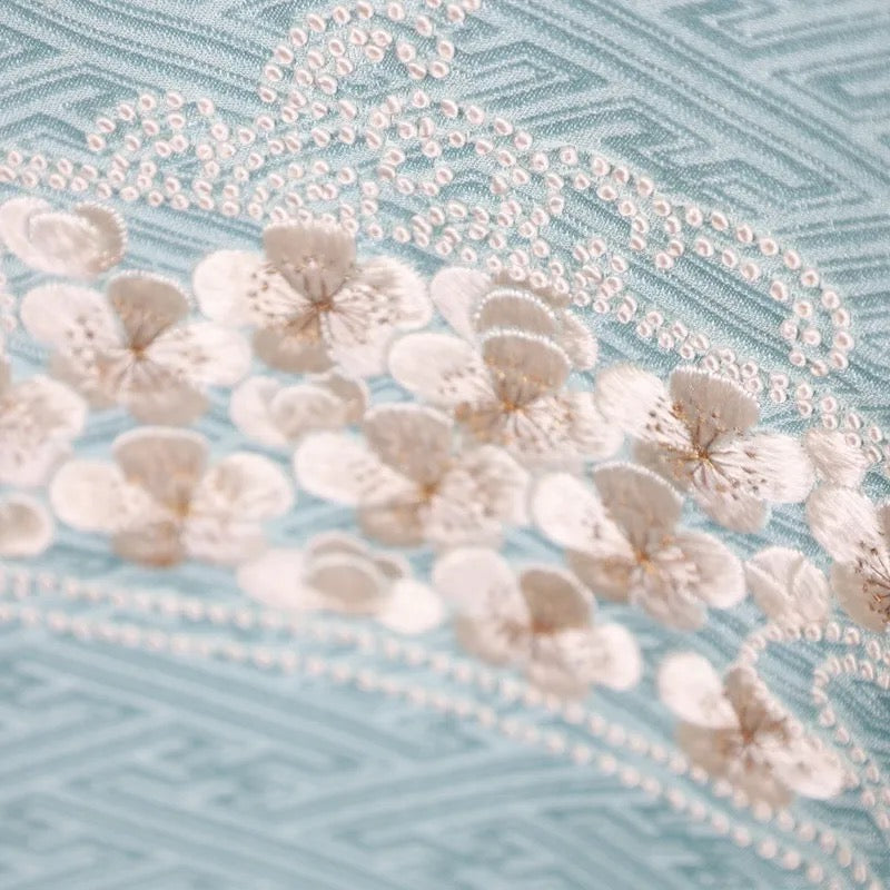 Japanese kimono used <Irotomesode> Msize  silk 100% /T106