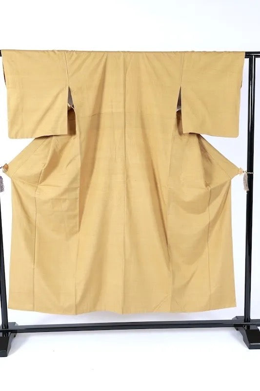 Japanese kimono used <Tsumugi> Lsize  silk 100% /K280