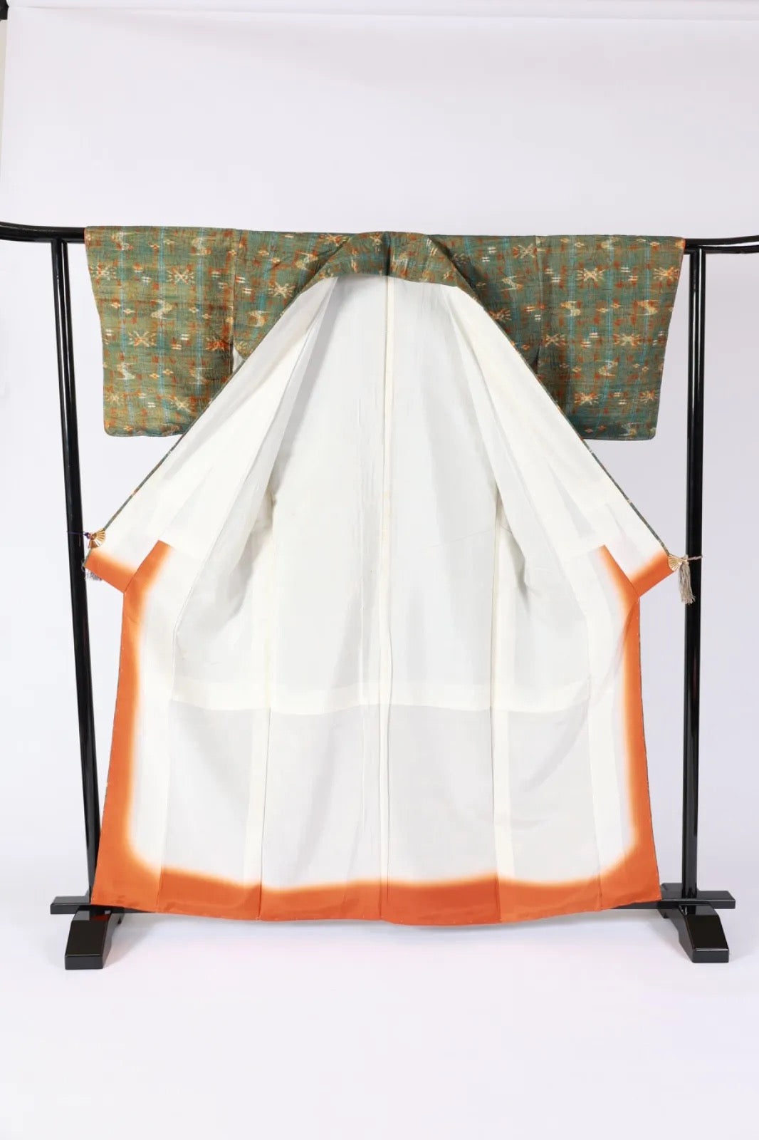 Japanese kimono Unused <Tsumugi> size L silk 100% /K299