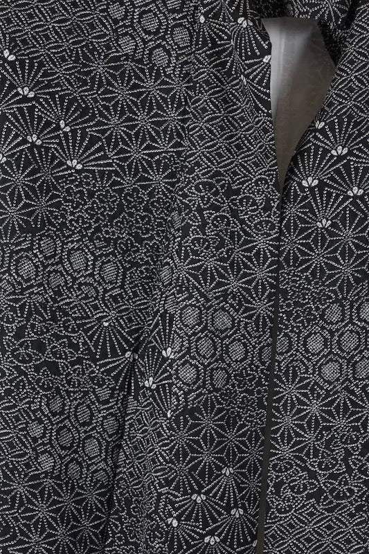 Japanese kimono used <komon> L size  silk 100% /K281