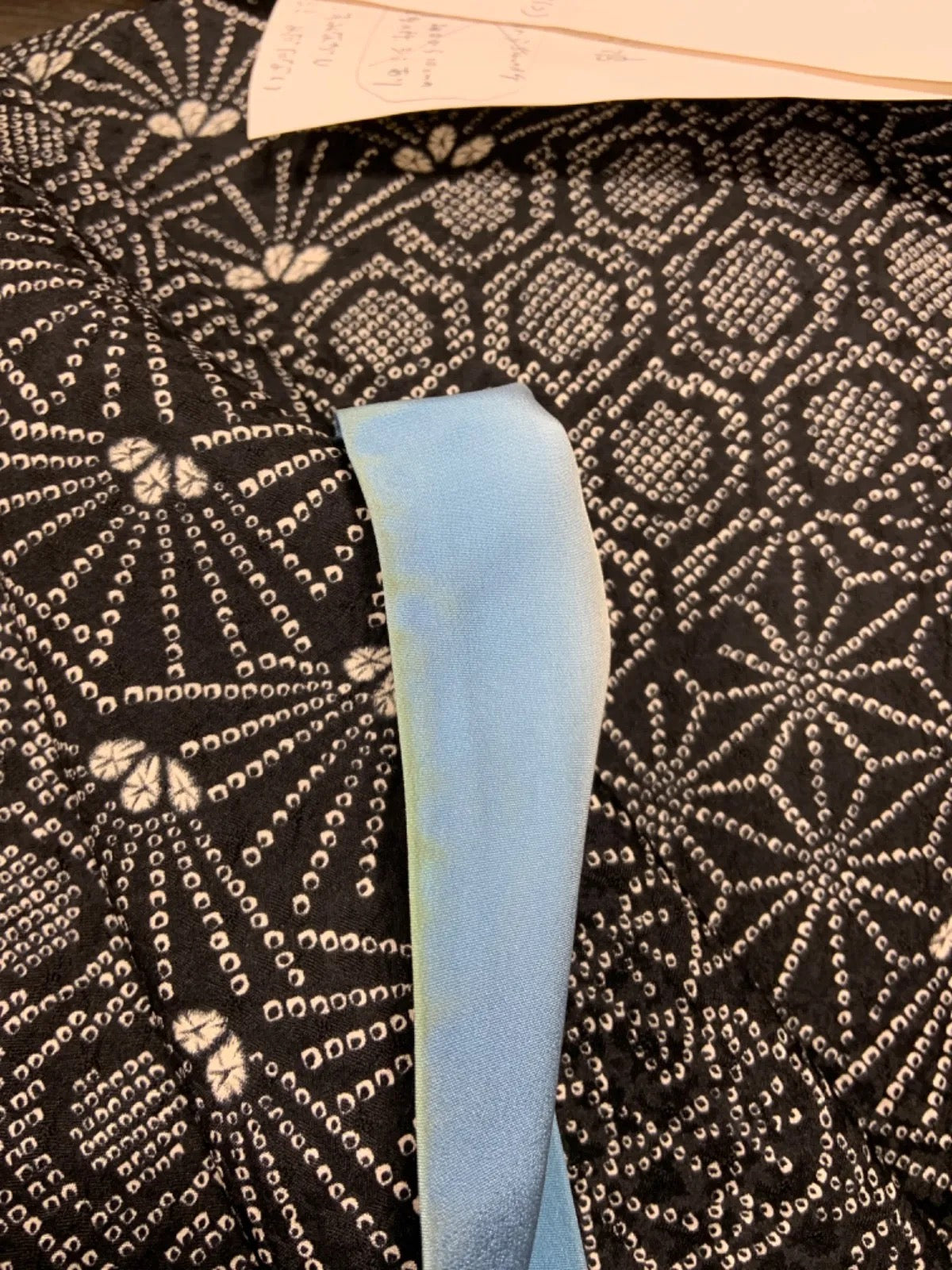 Japanese kimono used <komon> L size  silk 100% /K281