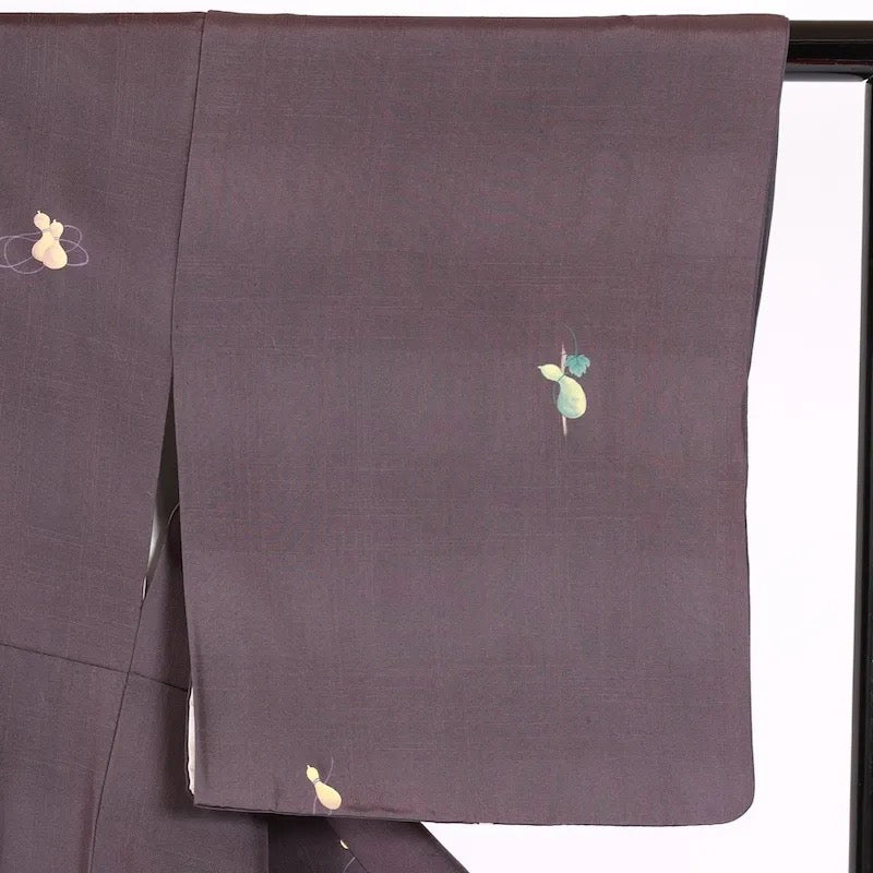 Japanese kimono used <Tsumugi> Msize  silk 100% /K