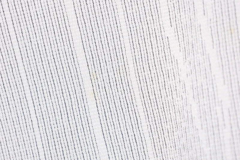 Shiozawa Tsumugi(Japanese kimono silk), white and black, irregular stripe pattern, handwoven, R23
