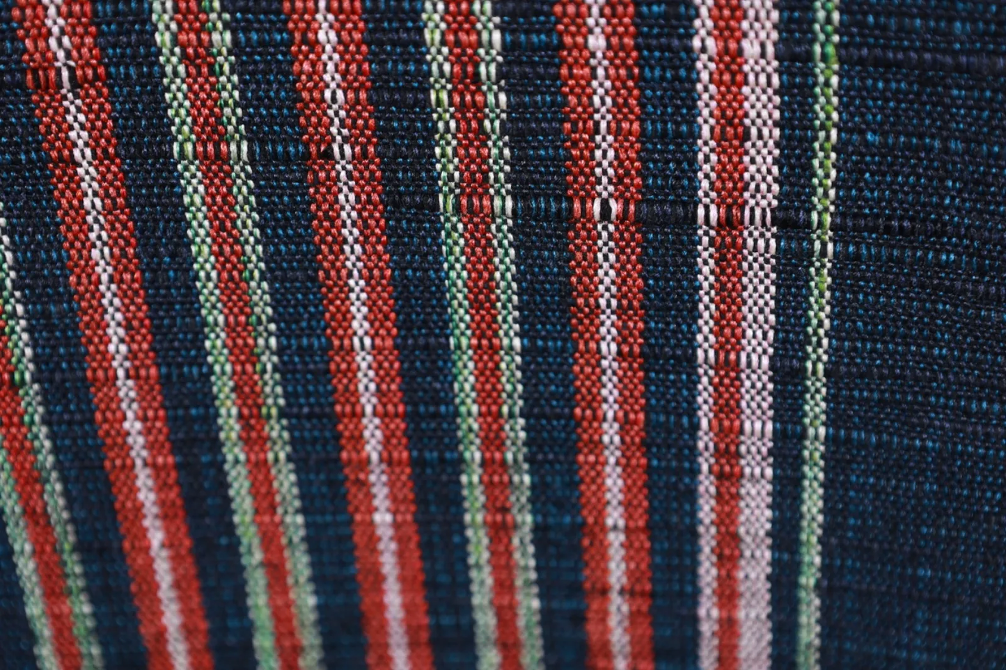 Nagoya Obi(used sash) – Indigo, Green, Dark Crimson (R136)