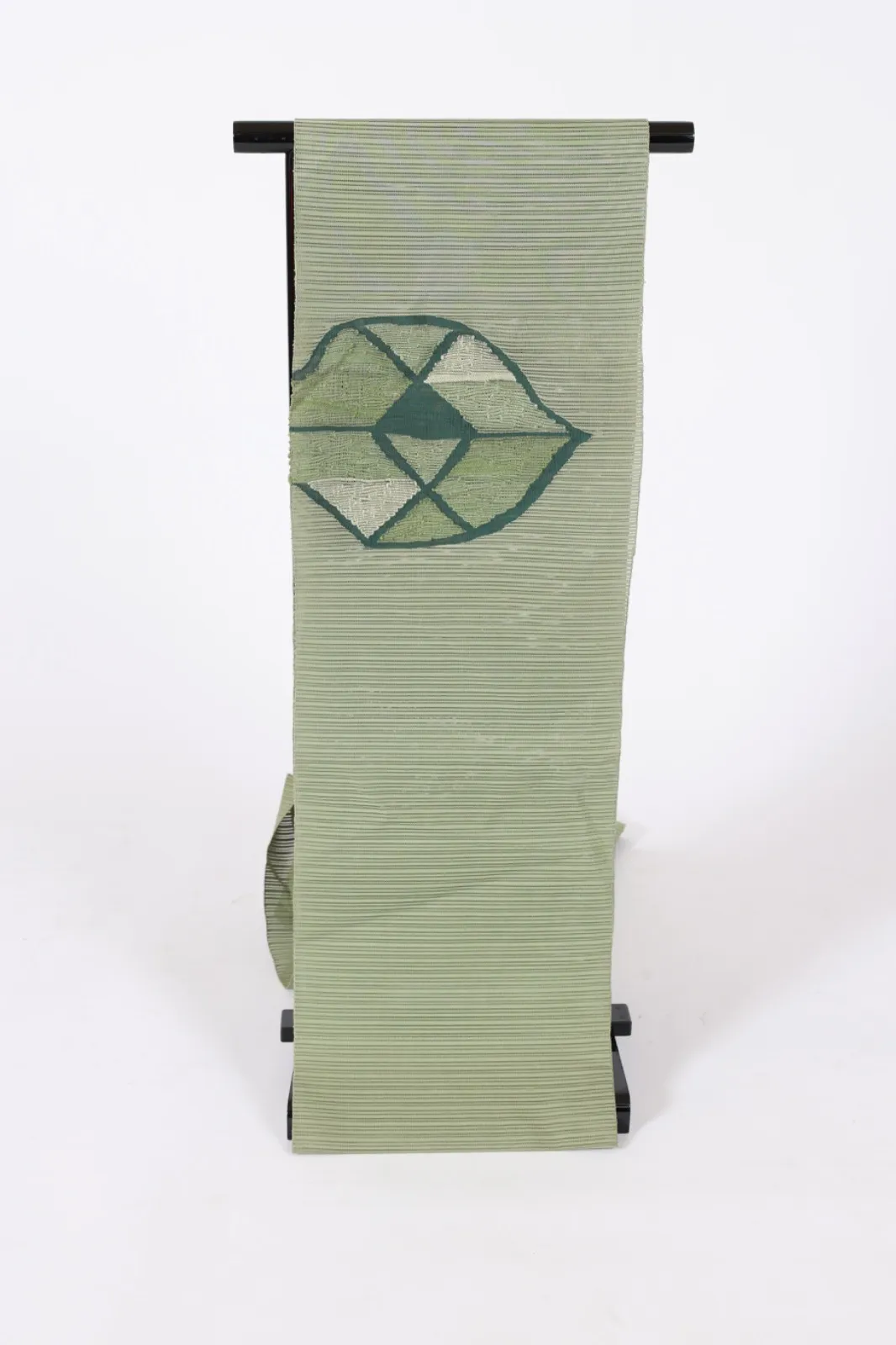 Summer Nagoya obi used(sash), Rikyu color shades, abstract pattern, hand-woven, L23