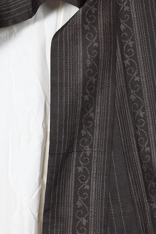 Yonezawa Tsumugi (Japan used kimono silk), floss silk, shades of brown and red, plant-dyed, handwoven, R167