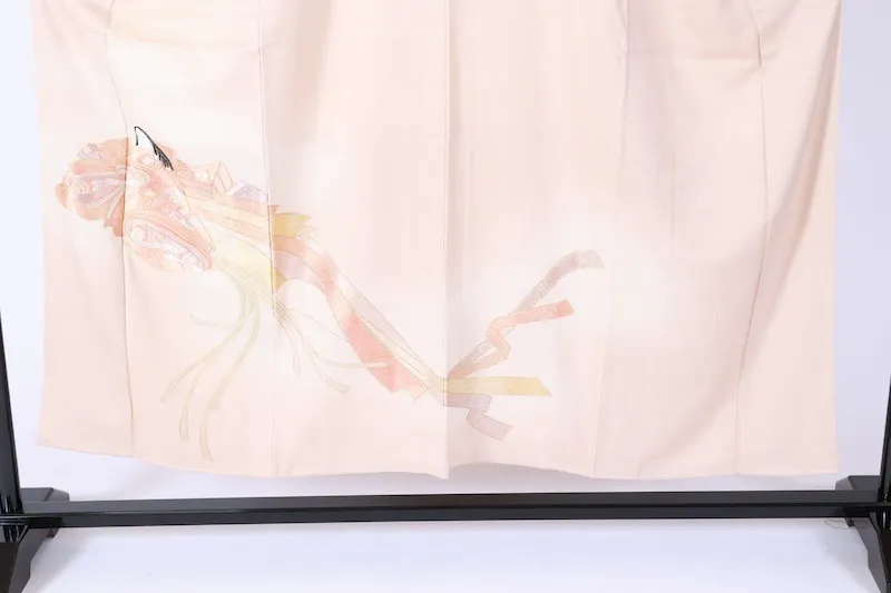 Japan used kimono – Beige, Cherry Blossom Pink, Gold, Purple, Black – Hand-Embroidered  – B1413