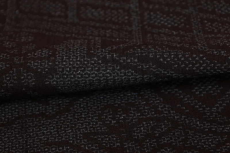 Ishige Yuki silk fabric, brand new, unstitched, shades of indigo, floral and dewdrop pattern, handwoven, 80-toe pattern, J15