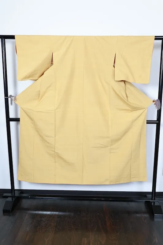 Yuki Tsumugi – Brand new and unused – Mustard, white, and brown – 80-kikko – R150