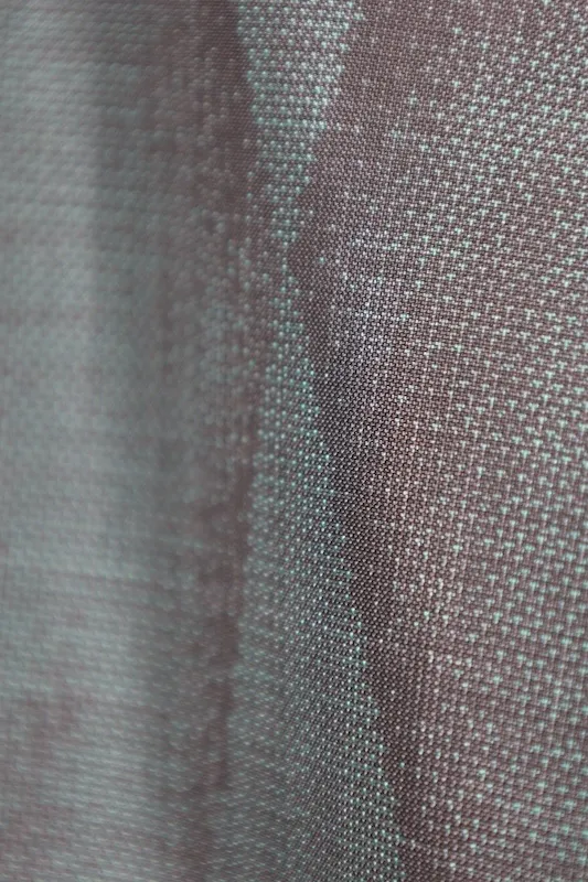 Authentic Oshima Tsumugi silk  kimono, brand new, unused, with certificate of authenticity. Green and gray,  R164