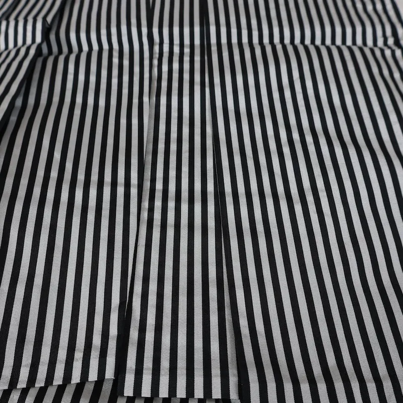 Hakama (Andon style), striped, gray and black, A128