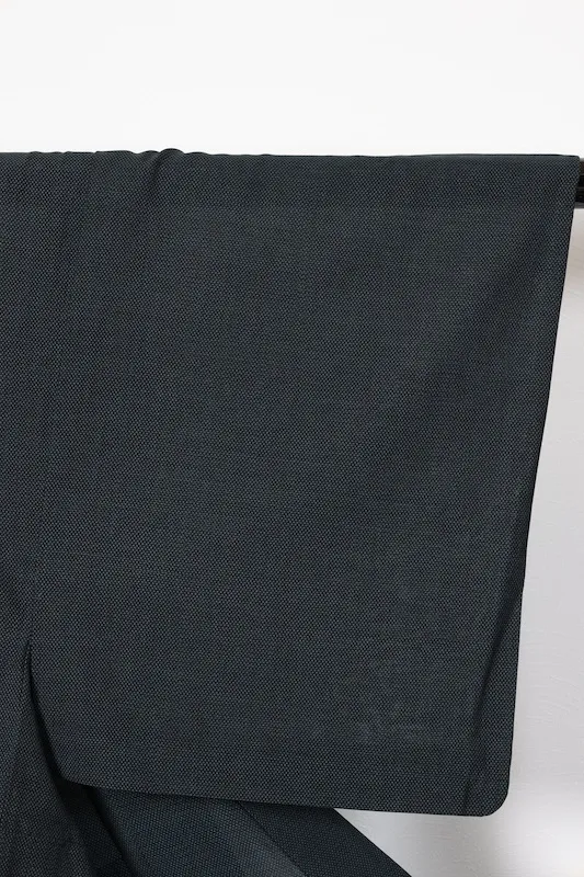 Men's Summer(Japan used kimono) Authentic Oshima Tsumugi Silk Fabric, Indigo Shades,  R144